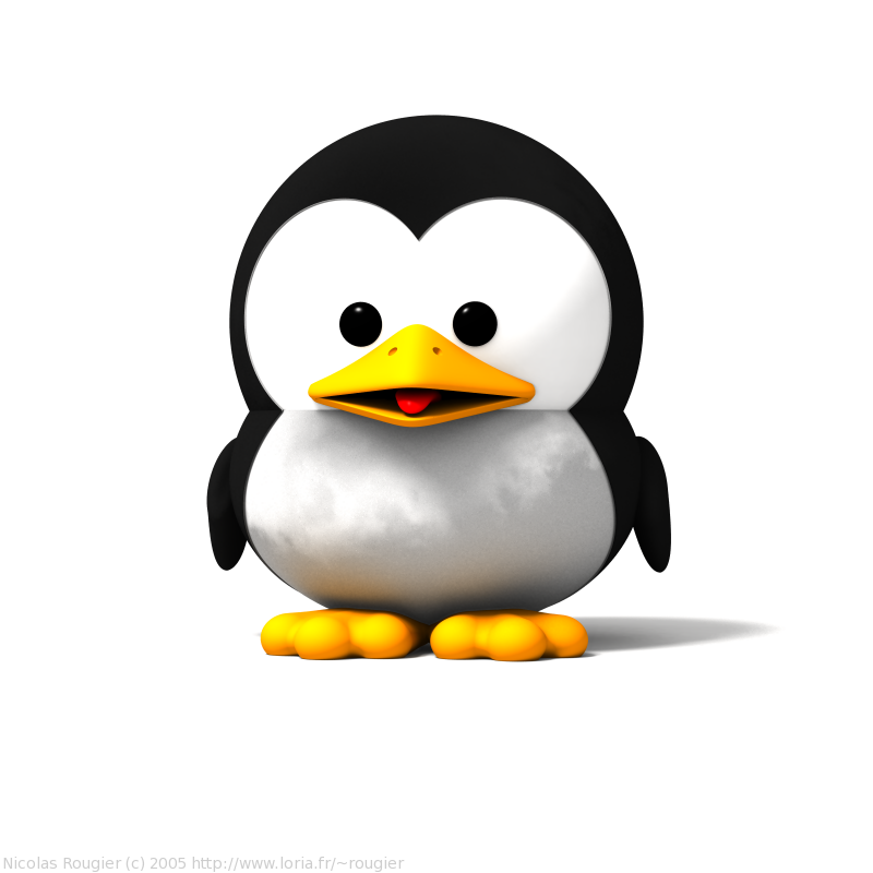 3d Baby Gnu And Tux By Nicolas Rougier Gnu Project Free - 