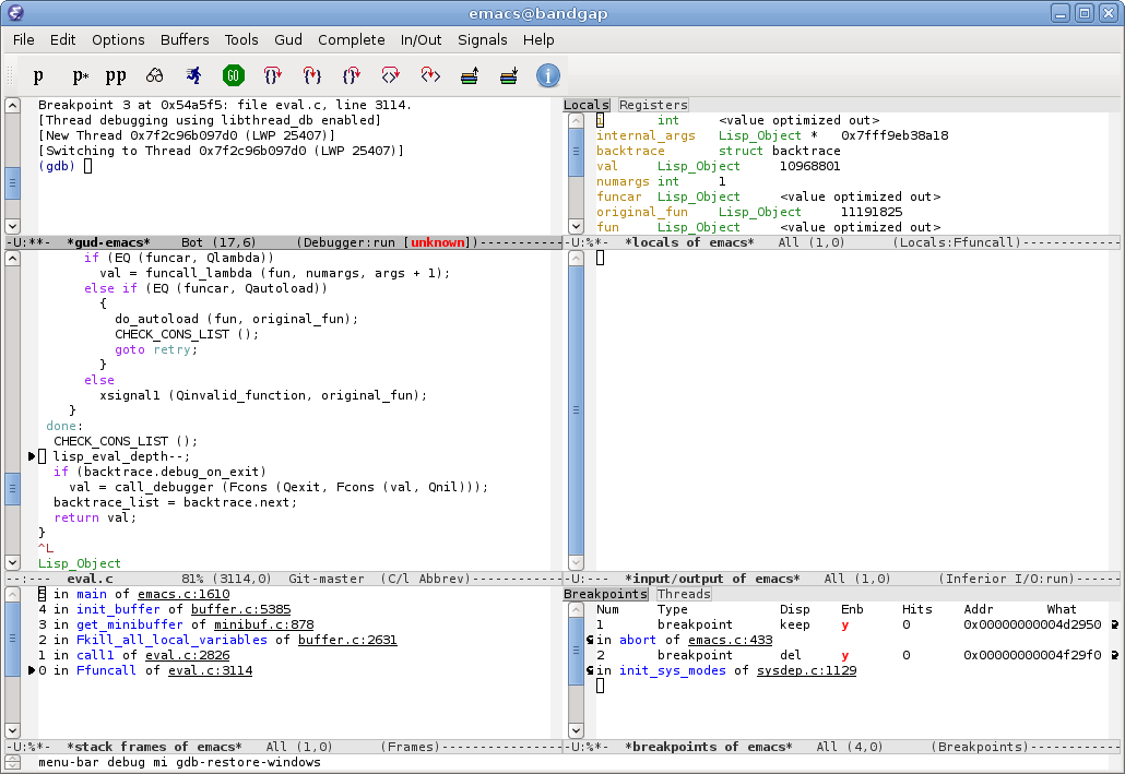 bash shell for windows 10 emacs version 24.4